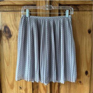 Smart‎ Set Pleated Mini Skirt Grey with White Polka Dots Cute Coquette Girl